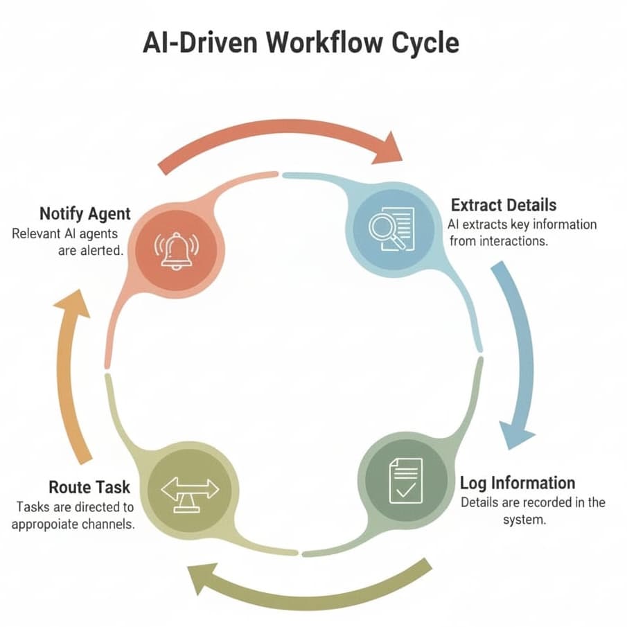 AI Calling System Illustration